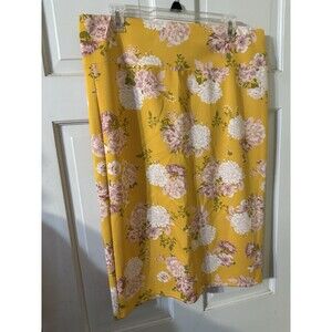 Full Circle Trends Floral Midi Skirt Women Size XL (14-16)